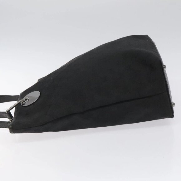 GUCCI GG Canvas Tote Bag Black Silver 120836 Auth - Picture 10 of 16